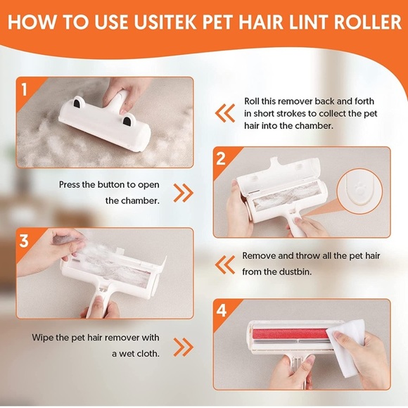 Usitek Pet Hair Remover,Pet Roller and Pet Gloves, Pet Grooming Gloves - Picture 9 of 12
